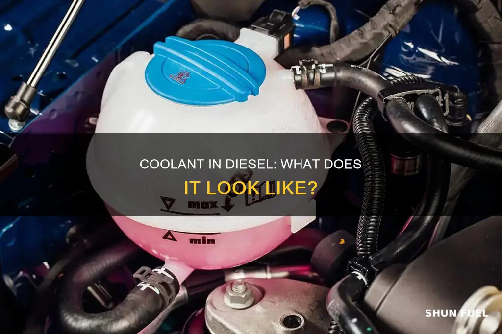 what does coolant in diesel fuel look like