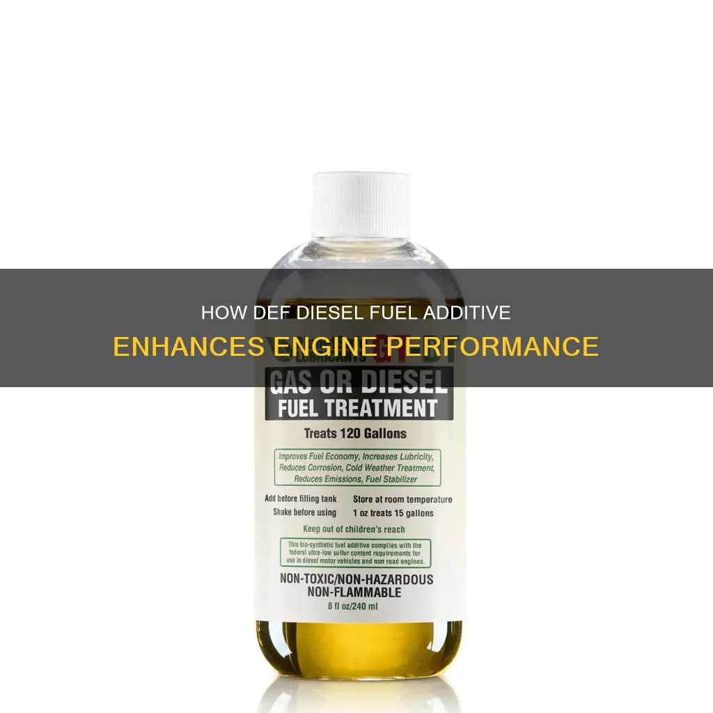 what does def diesel fuel additive do