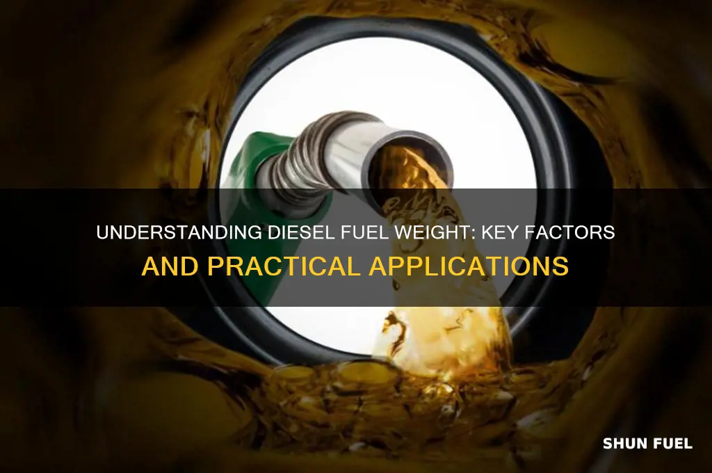 what does deisel fuel weigh