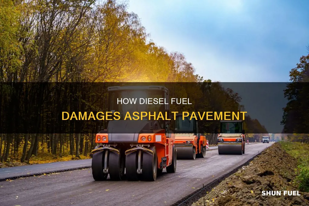 what does diesel fuel do to asphalt