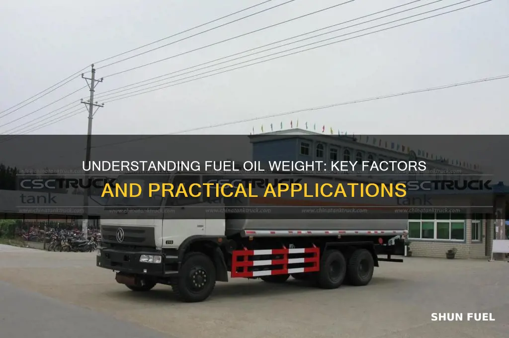 what does fuel oil weigh