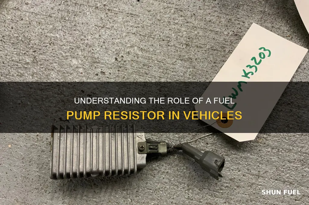 what does fuel pump resistor do