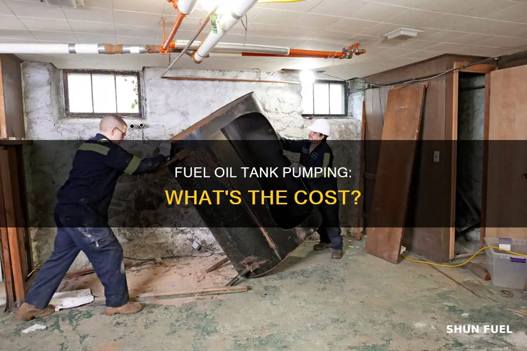what does it cost to pump out fuel oil tank
