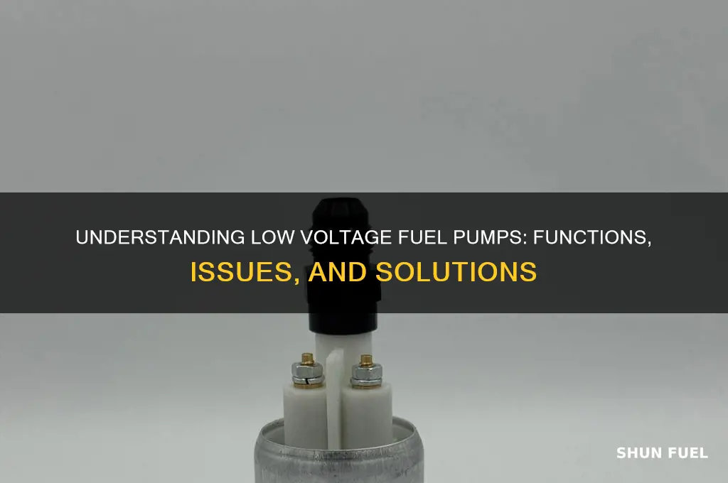 what does low voltage fuel pump