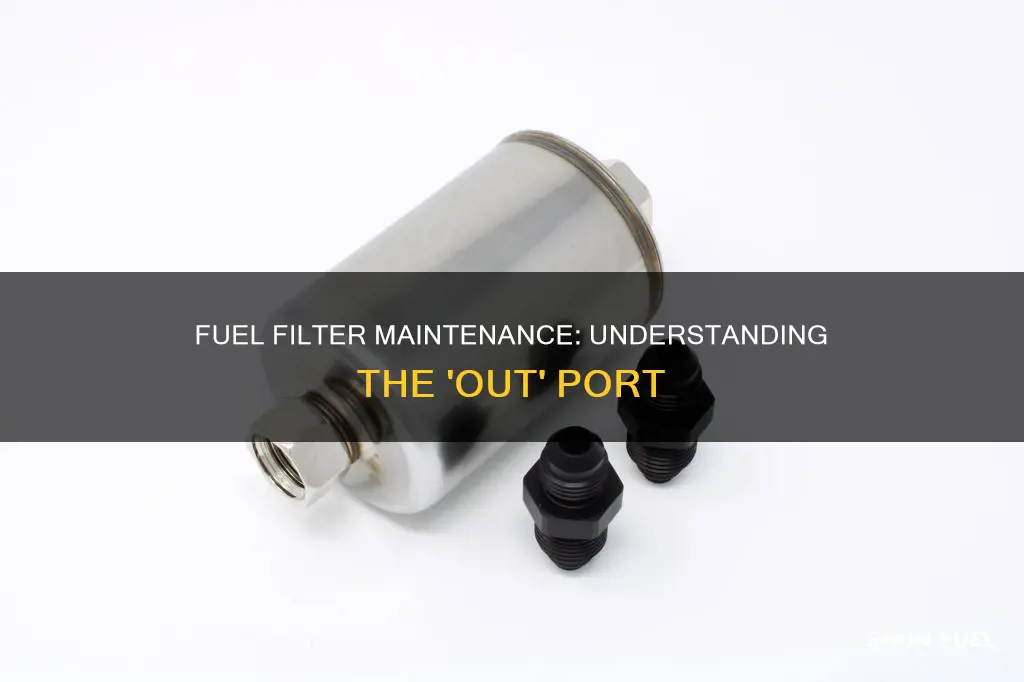 what does out mean on a fuel filter