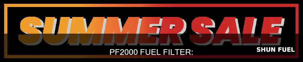what does pf2000 fuel filter fit