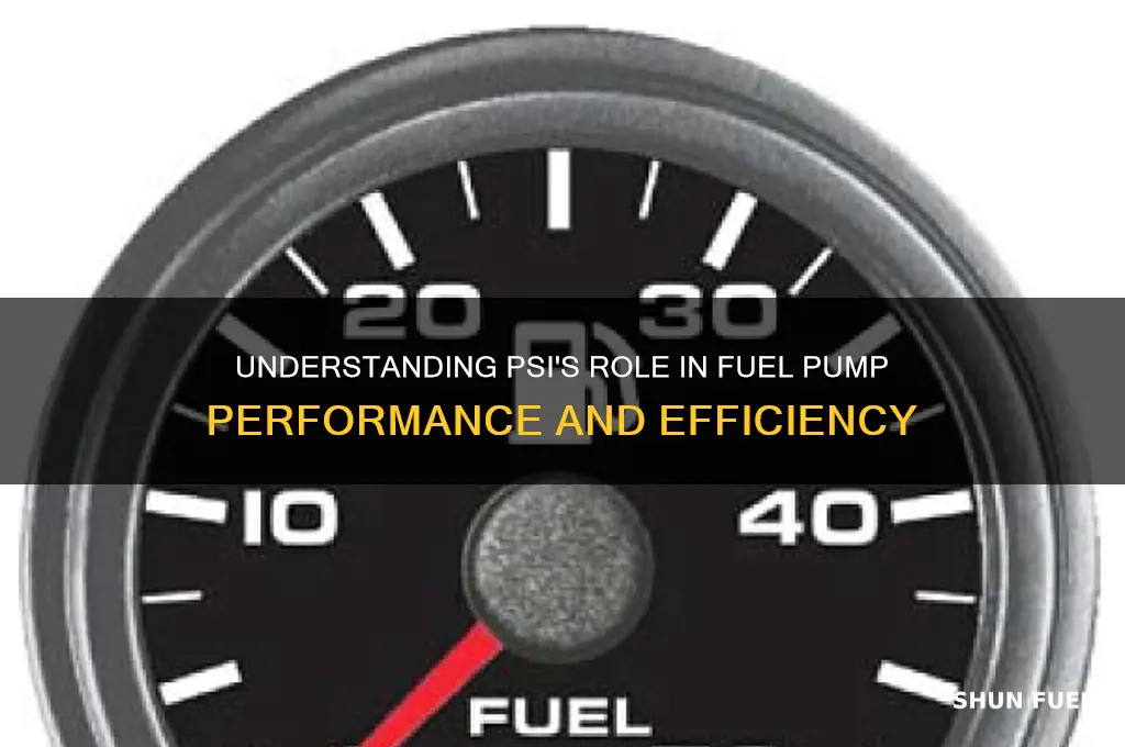 what does psi do for a fuel pump