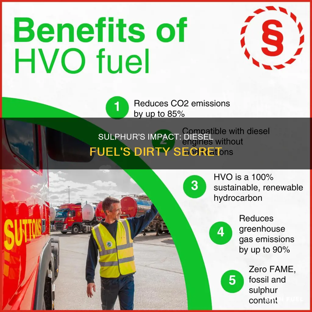 what does sulphur produce in diesel fuel