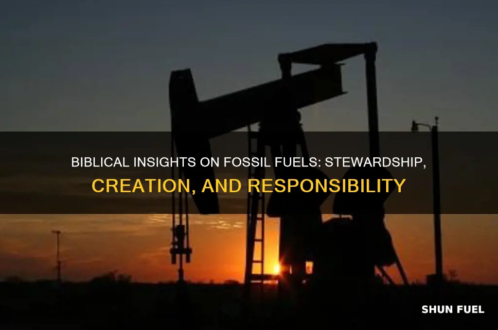 what does the bible say about fossil fuels