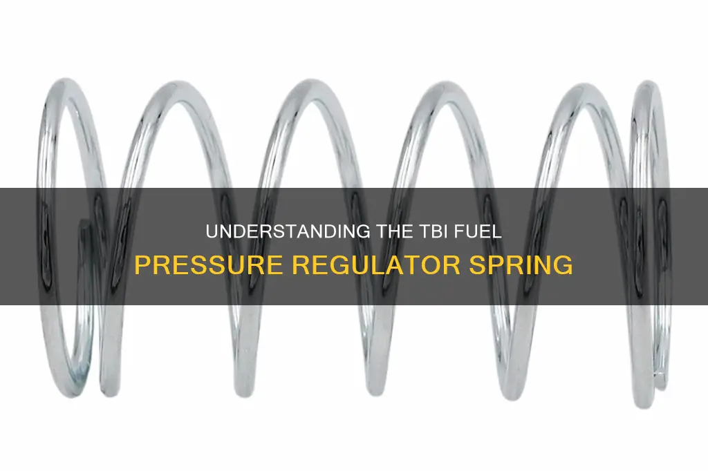 what does the fuel pressure regulator spring do on tbi