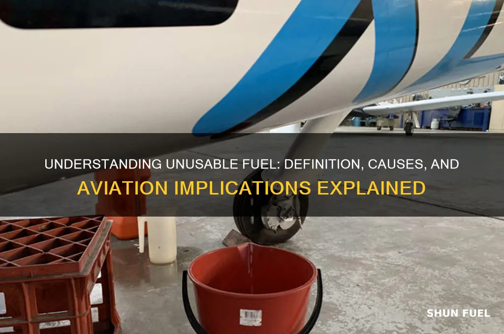 what does unusable fuel mean
