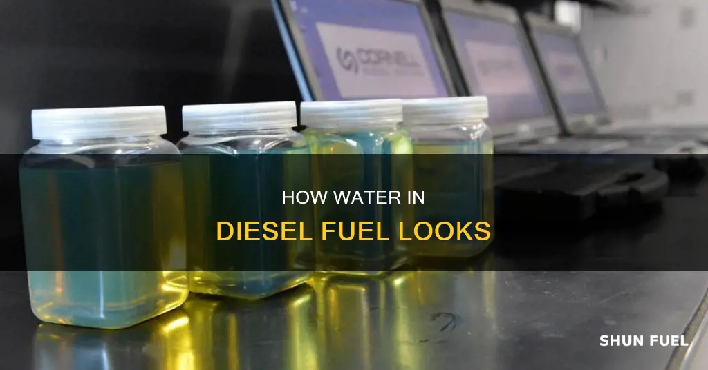what does water in diesel fuel look like