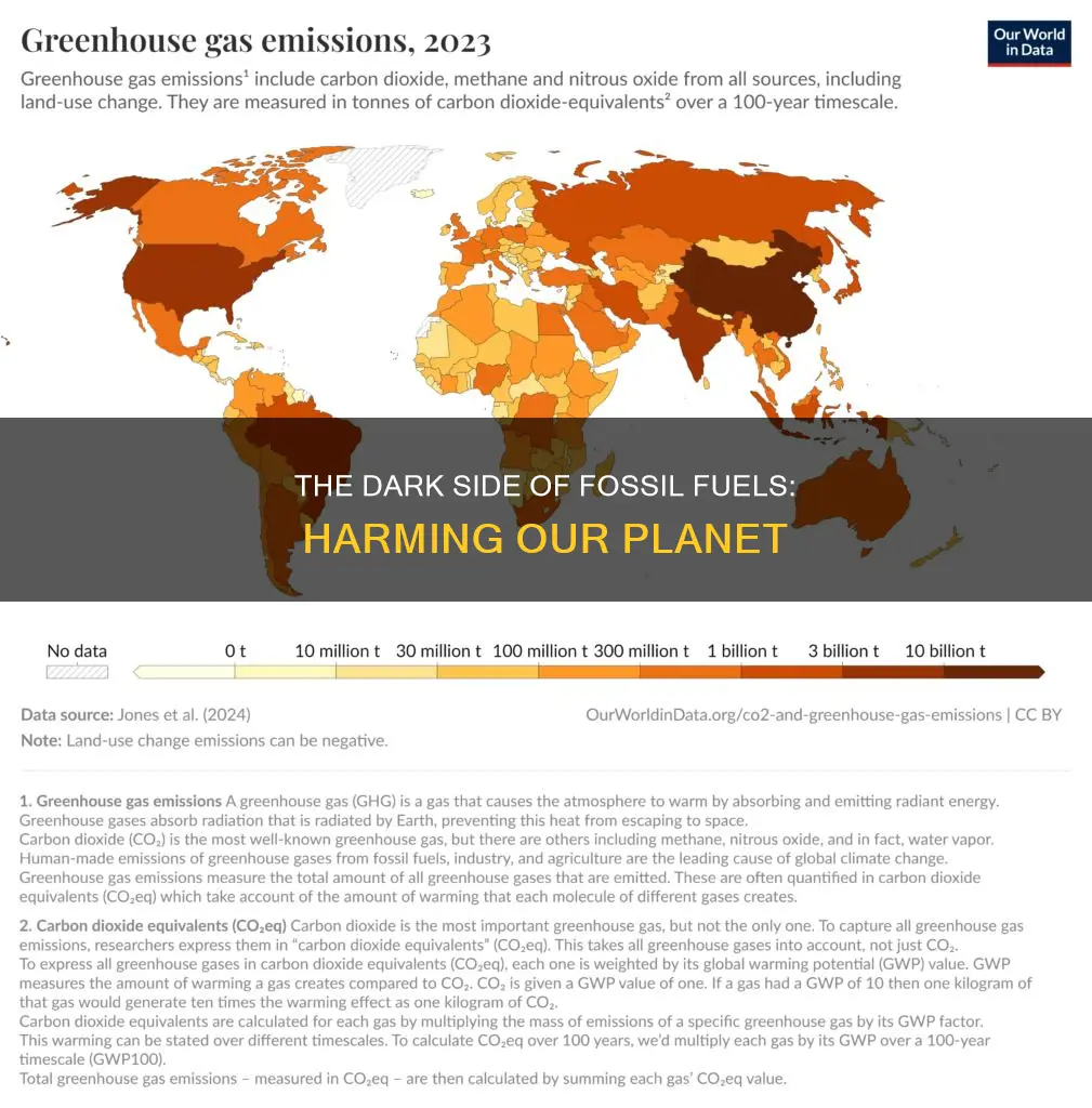 what effect does burnign fossil fuels have