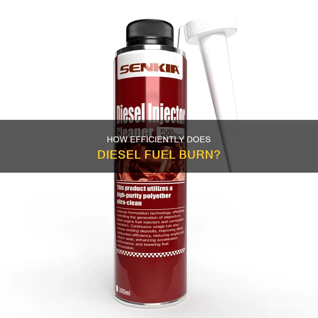 what efficiency does diesel fuel burn at