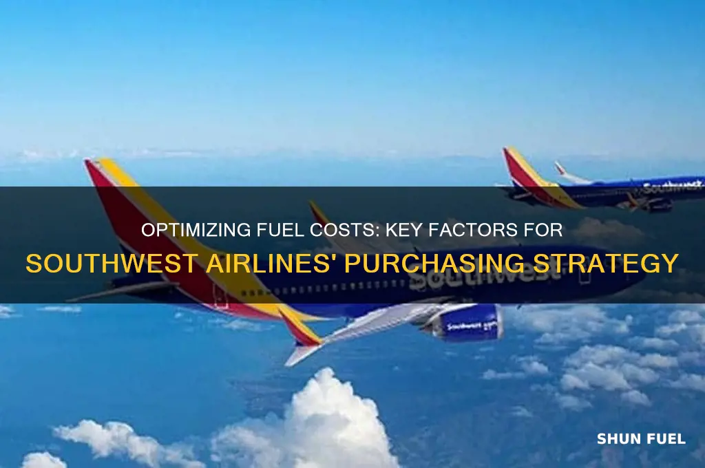 what factors should southwest airlines use to optimize fuel purchasing