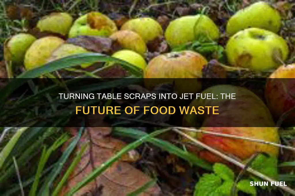 what food waste can be used jet fuel from table