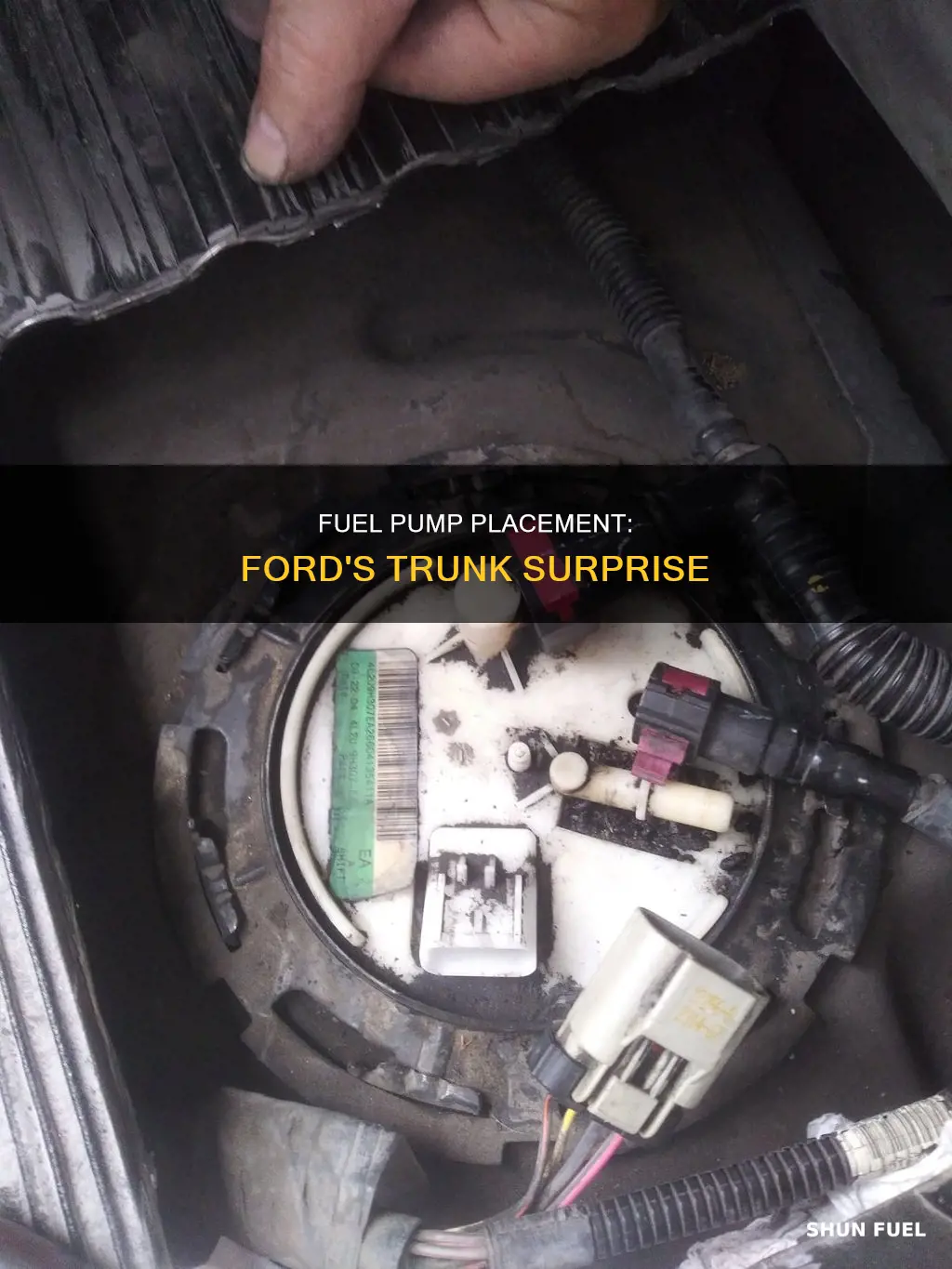 what ford car had fuel pump in the trunk