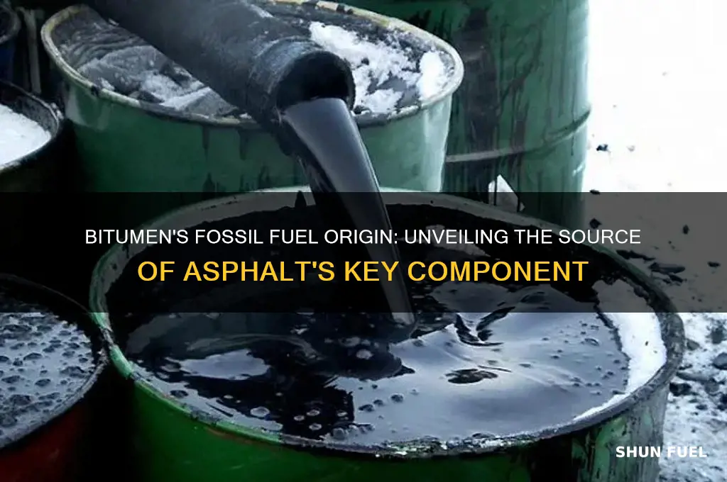 what fossil fuel does bitumen come from