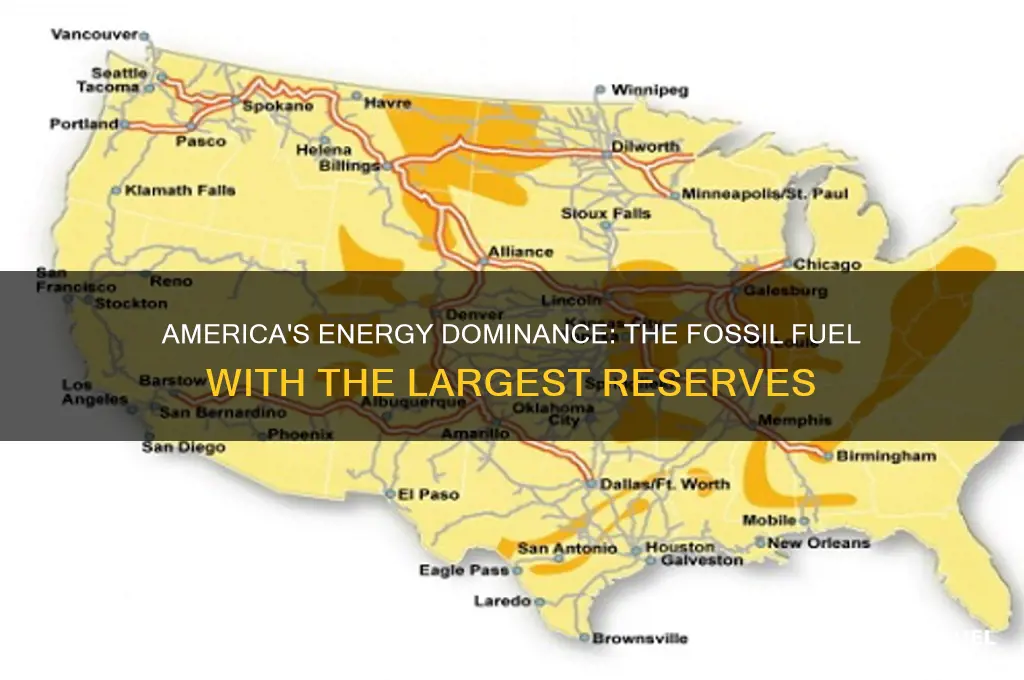 what fossil fuel does us have greatest reserve supply of