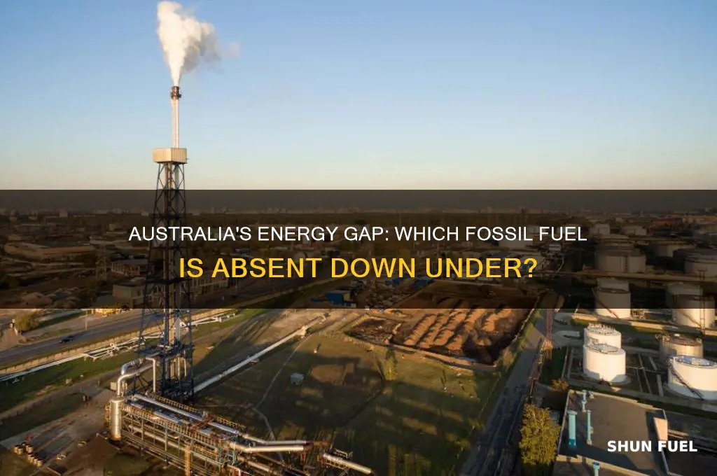 what fossil fuel is missing in australia
