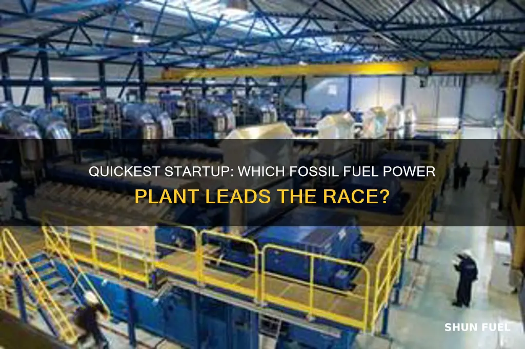 what fossil fuel power station has the shortest startup time
