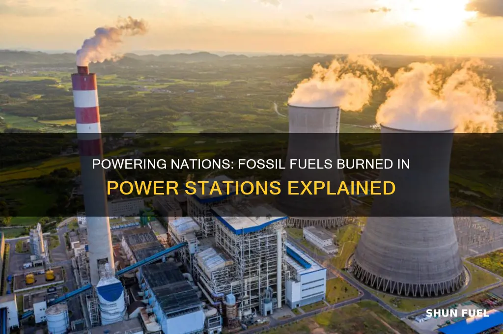 what fossil fuels are burned in power stations