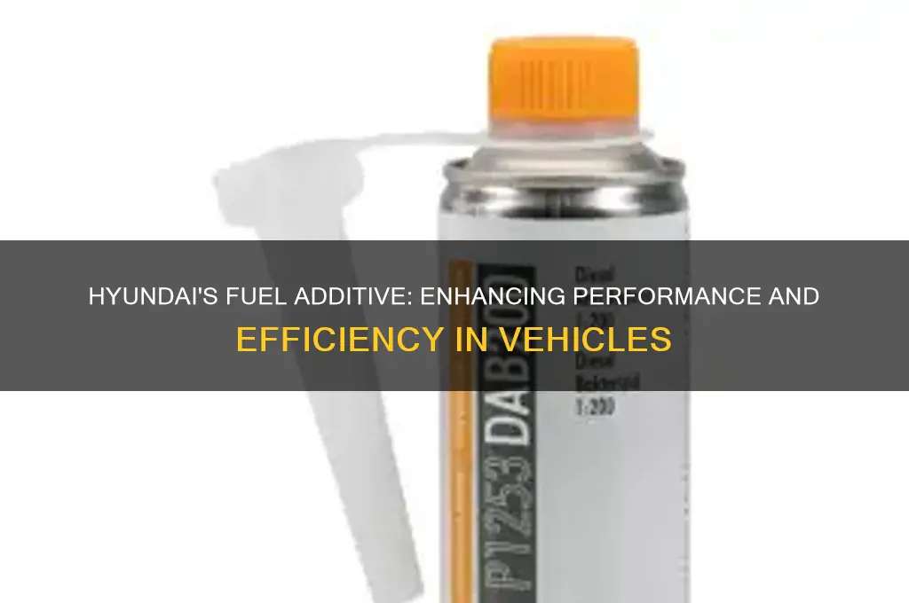 what fuel additive does hyundai use