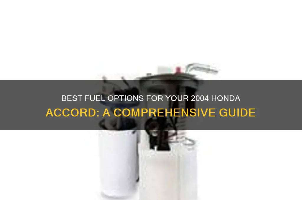 what fuel can i use in 2004 honda accord