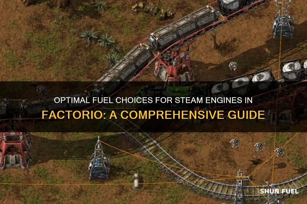 what fuel can you use for steam engines in factorio