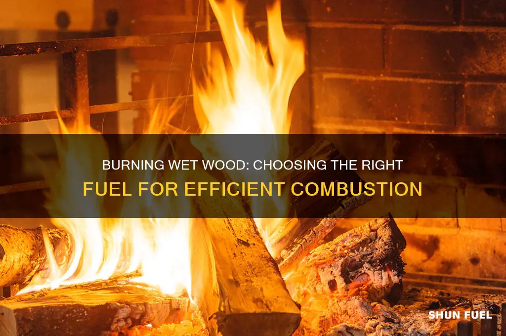 what fuel do i use to burn wet wood