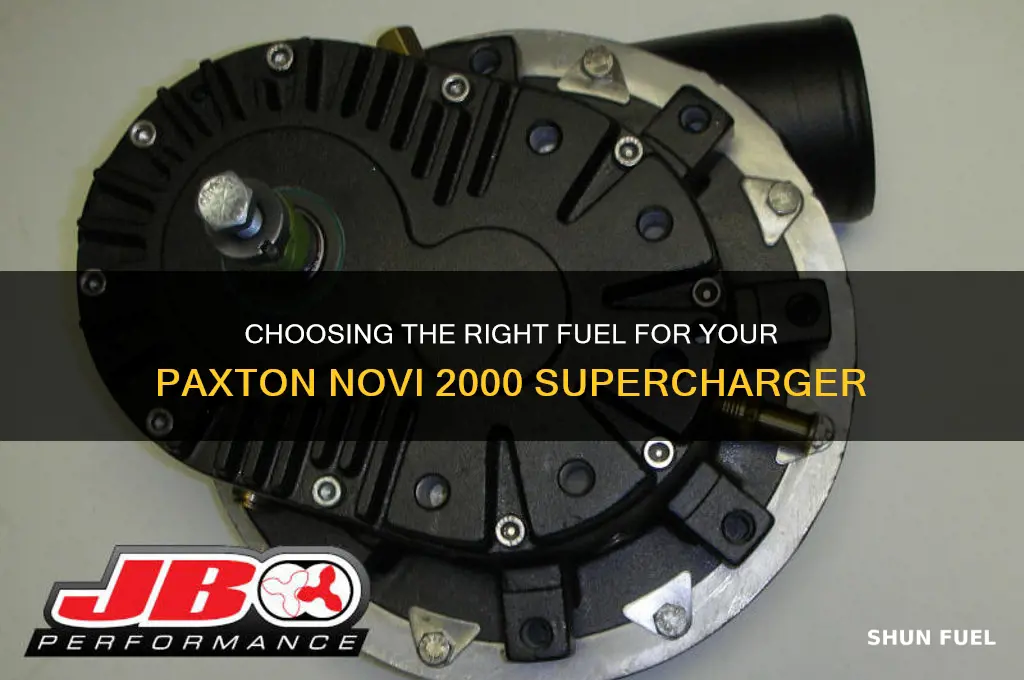 what fuel do i use with my paxton novi 2000