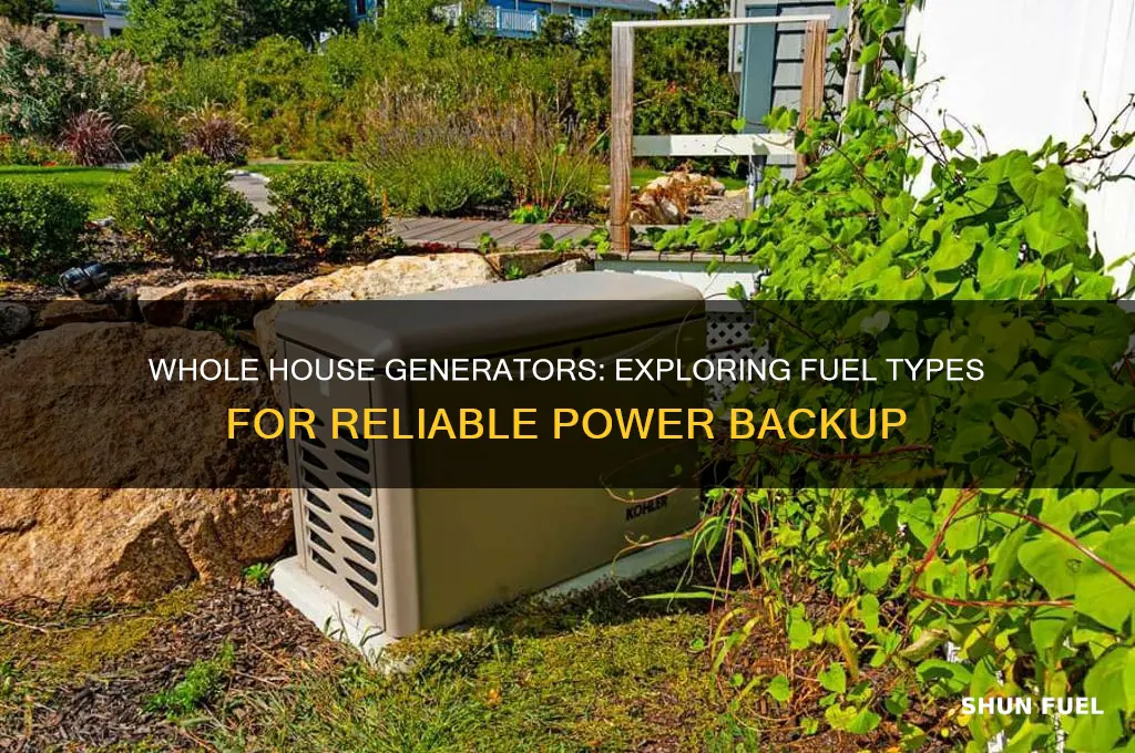 what fuel do whole house generators use