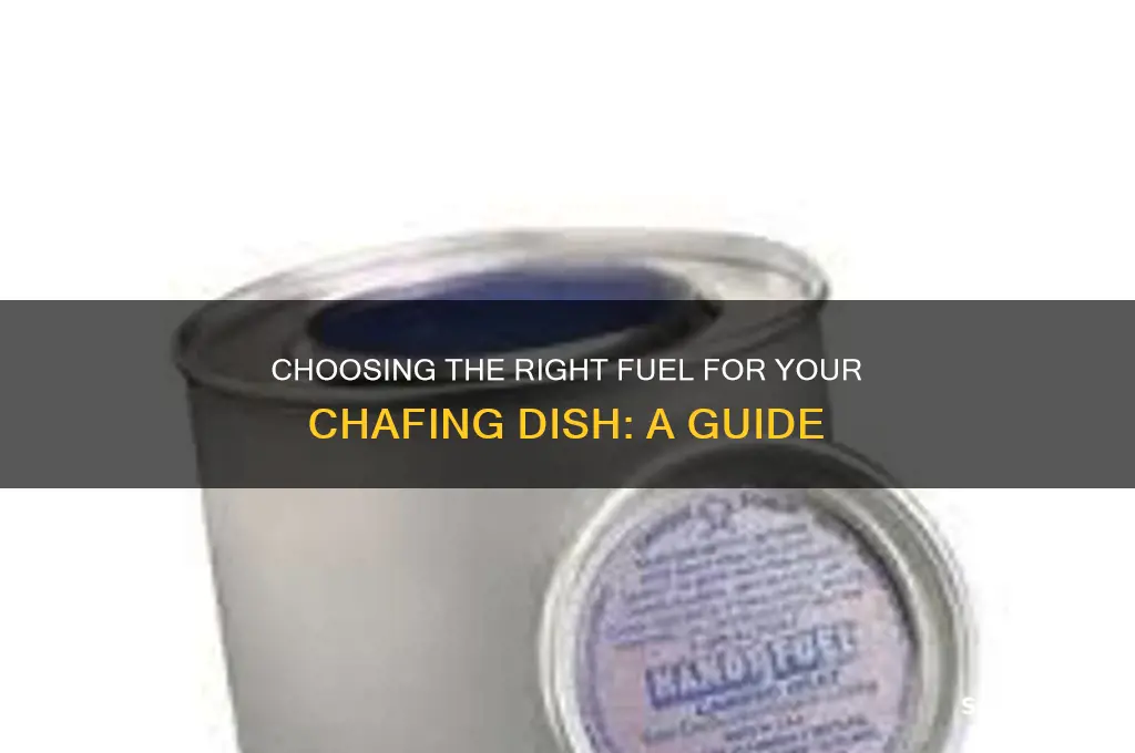 what fuel do you use in a chafing dish