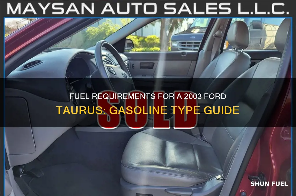 what fuel does a 03 taurus use