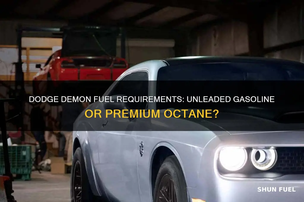what fuel does the dodge demon use