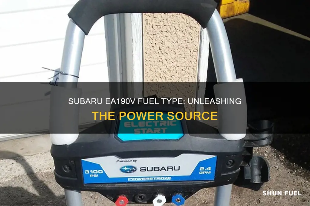 what fuel does the subaru ea190v use