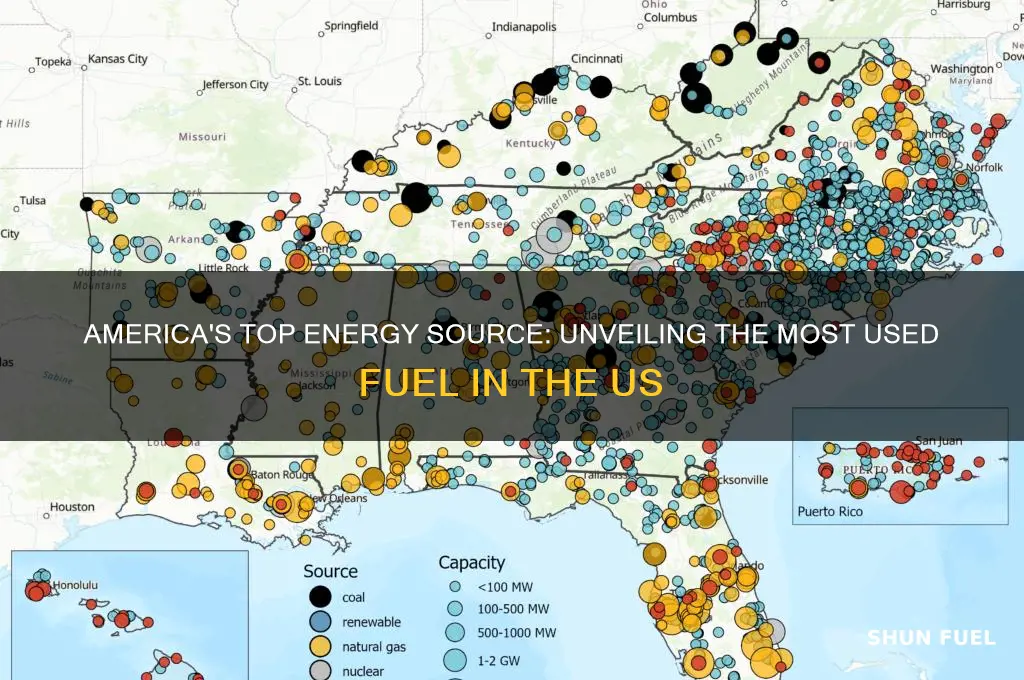 what fuel does the united states use most for energy