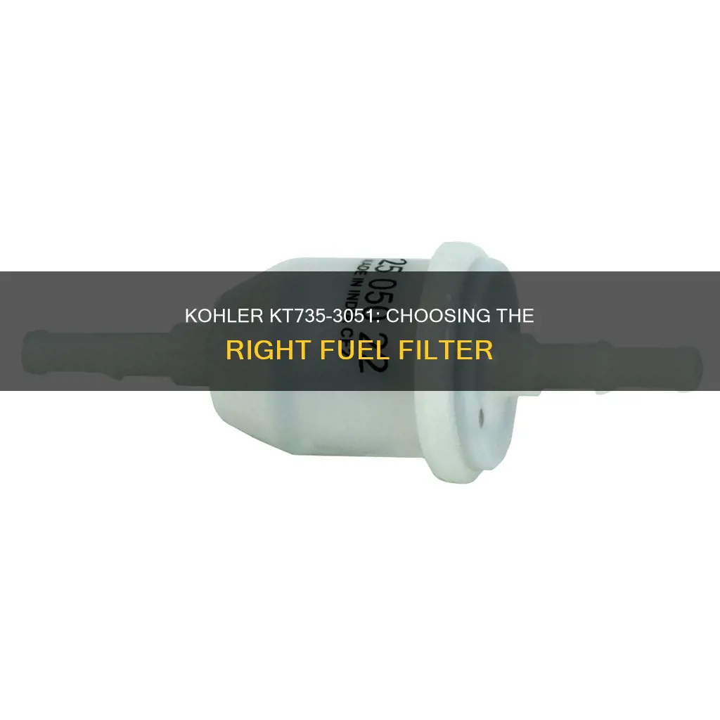 what fuel filter fits a kohler kt735-3051
