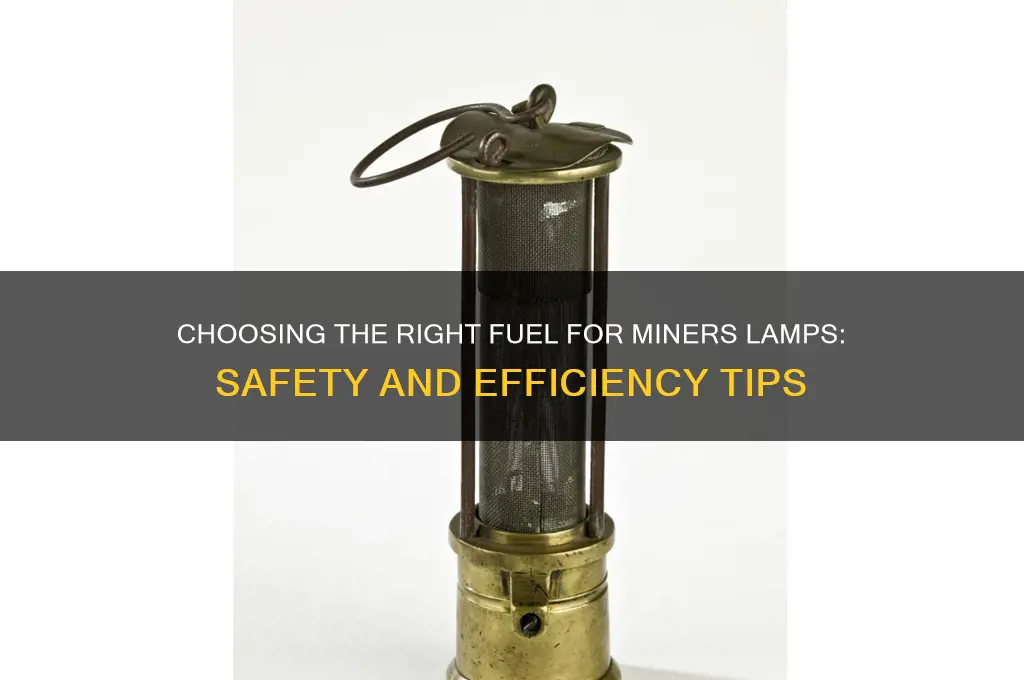what fuel for miners lamp