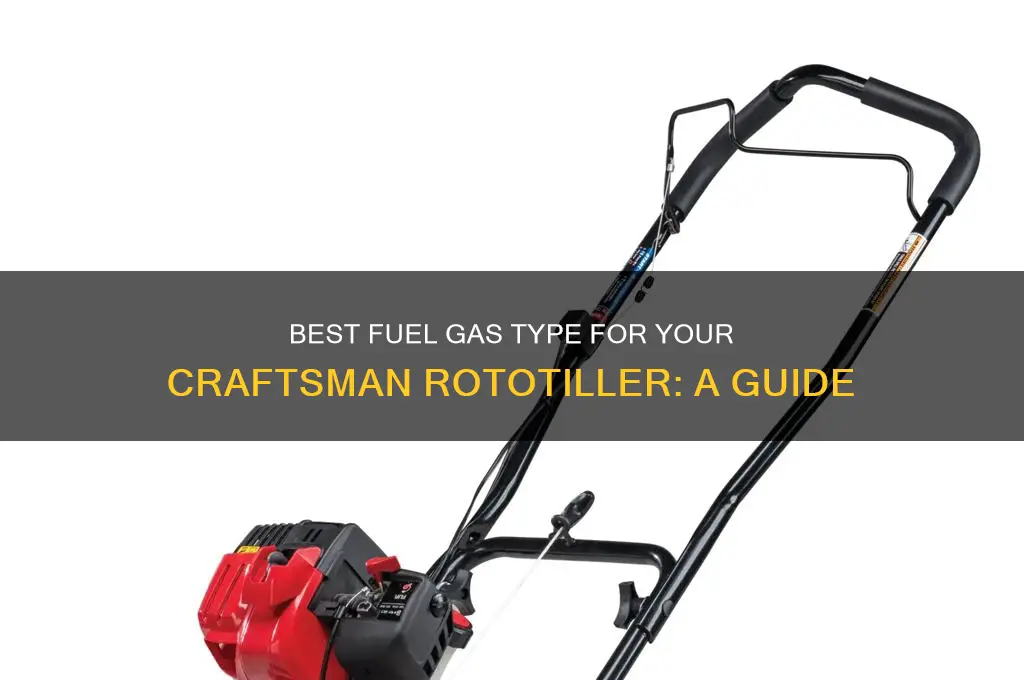 what fuel gas type to use in craftman rototiller