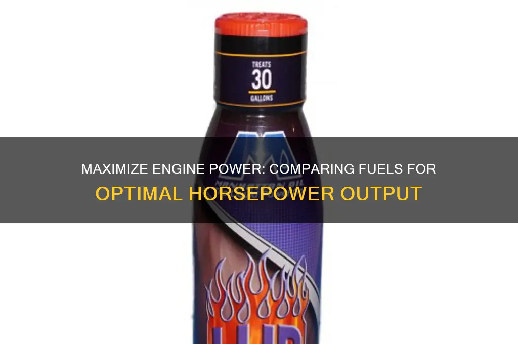 what fuel gives more horsepower
