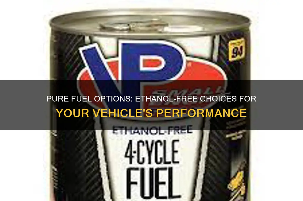 what fuel has no ethanol