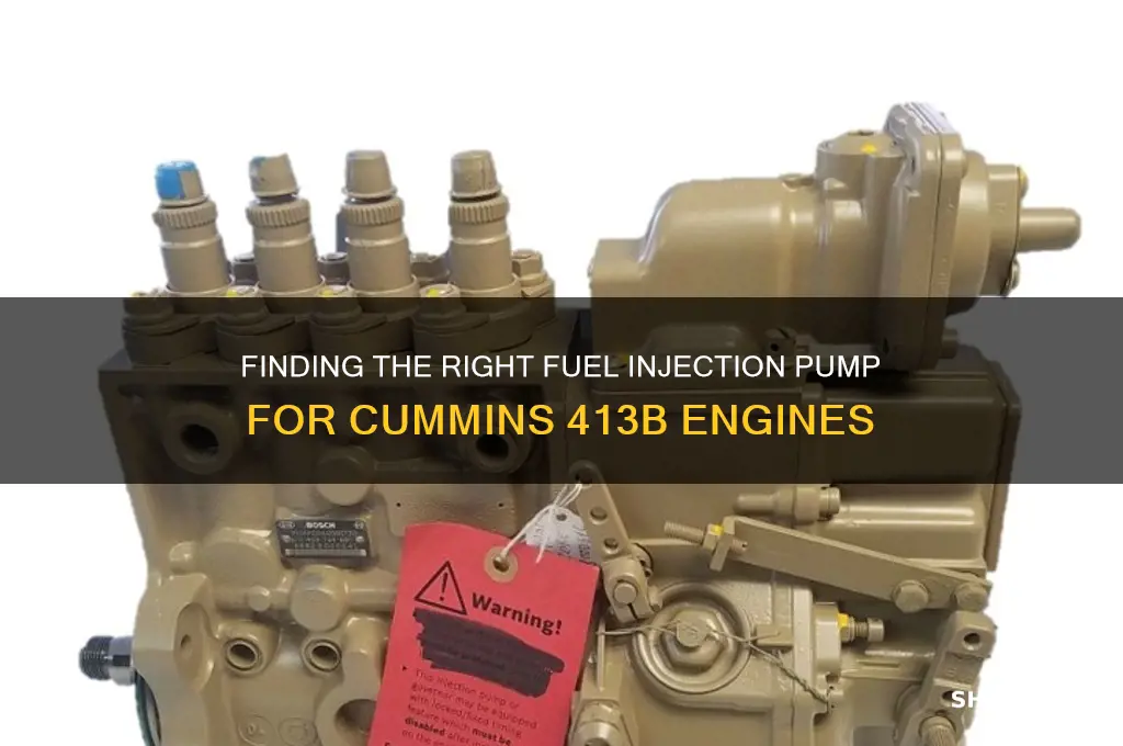 what fuel injectiopn pump fits cummins 413b engine