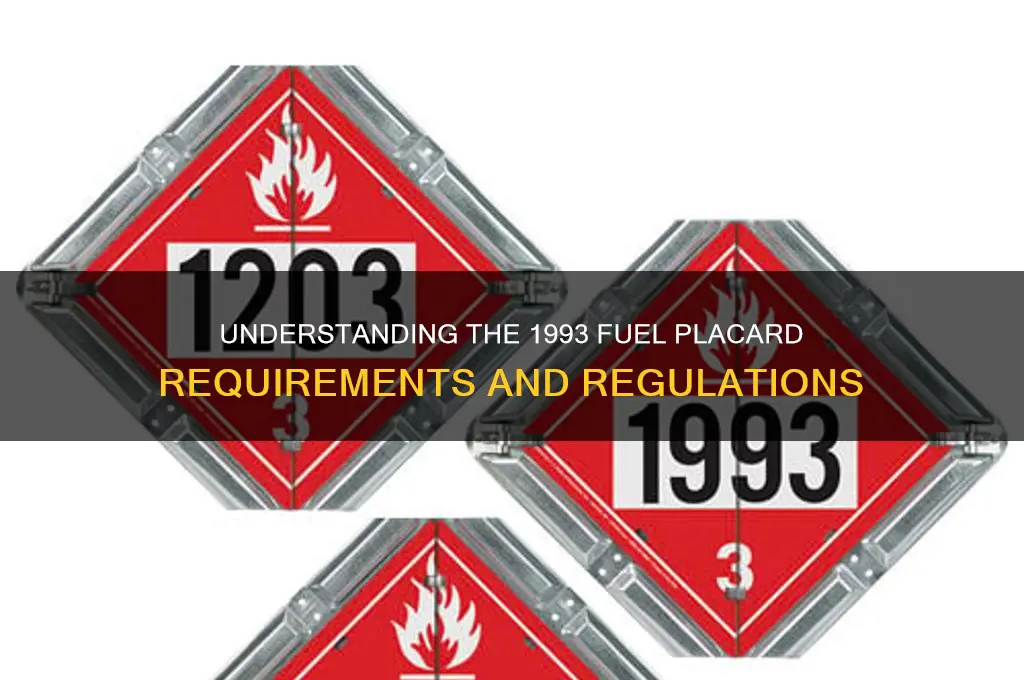 what fuel is 1993 placard