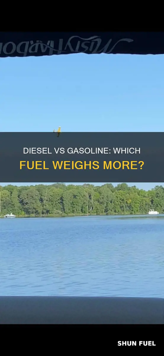 what fuel is heavier diesel or regular gasoline