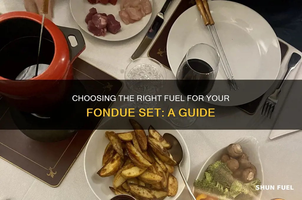 what fuel is used for a fondue set