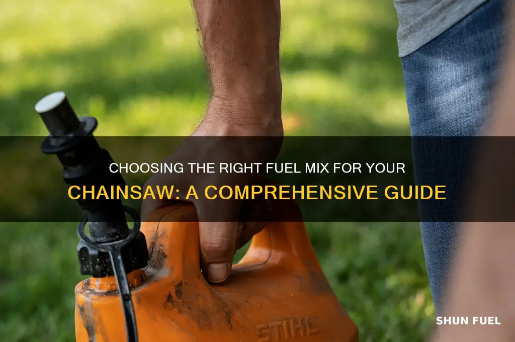 what fuel mix for chainsaw