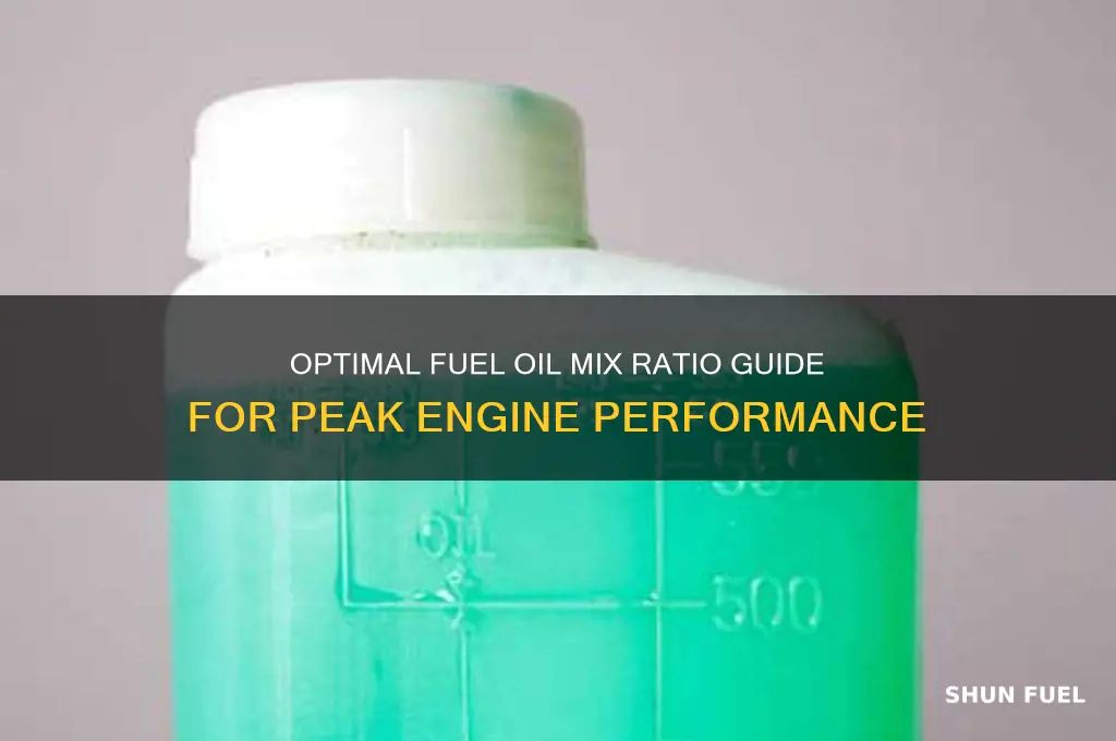 what fuel oil mix ratio