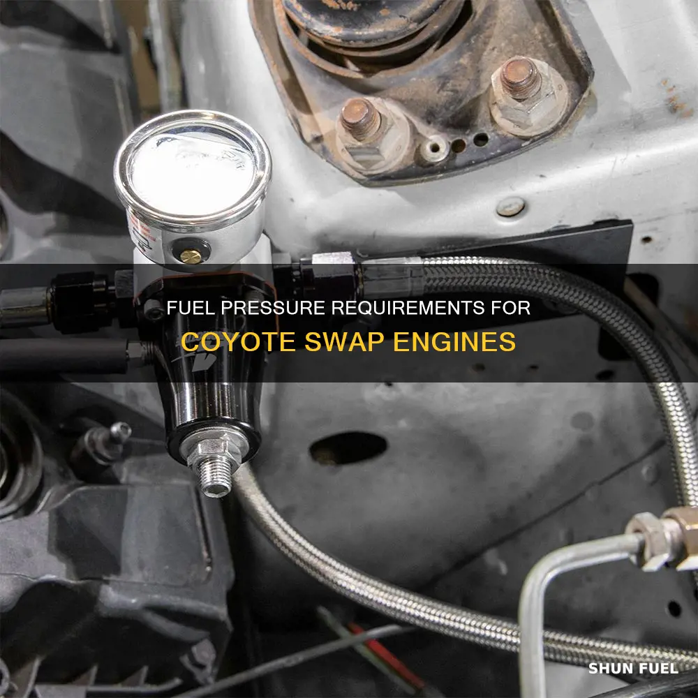 what fuel pressure does a coyote swap require