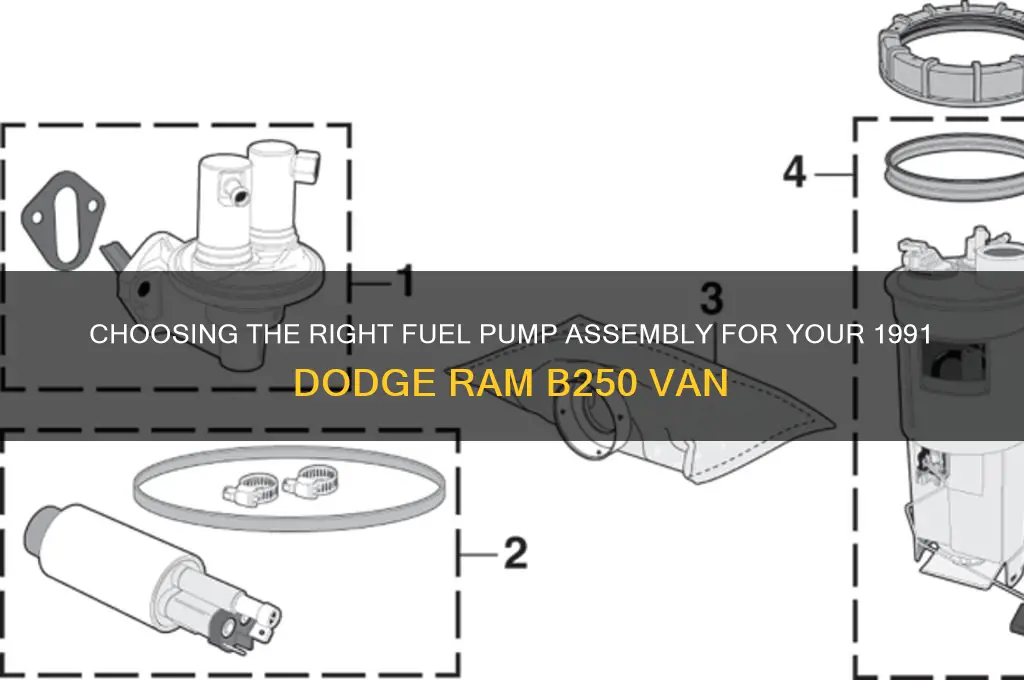what fuel pump assembly for 1991 dodge ram b250 van